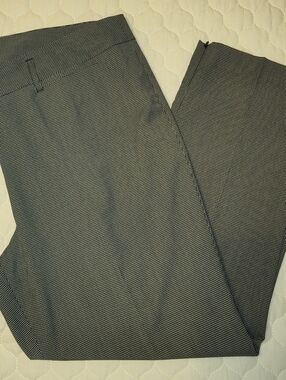 LOFT Black & White Straight Leg Dress Pants